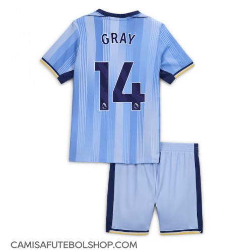 Camisa de time de futebol Tottenham Hotspur Archie Gray #14 Replicas 2º Equipamento Infantil 2024-25 Manga Curta (+ Calças curtas)